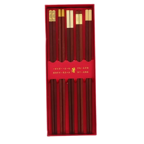 Mikinona 5 Paare Rote Sandelholz Essstäbchen Handgefertigte Chinesische Holz Essstäbchen Langlebig Leicht Wiederverwendbar Fein Geschnitzt Design für Authentisches Dinner Erlebnis Mikinona 5 Paare Rote Sandelholz Essstäbchen Handgefertigte Chinesische Holz Essstäbchen Langlebig Leicht Wiederverwendbar Fein Geschnitzt Design für Authentisches Dinner Erlebnis von Mikinona
