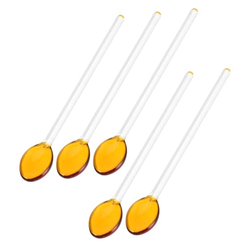 Mikinona 5 Stück Langstielige Glasrührlöffel Teiliges für Kaffee Tee Desserts Hitzebeständig Wiederverwendbar Ergonomisches Design für Komfortable Handhabung für Zuhause Cafés Restaurants Mikinona 5 Stück Langstielige Glasrührlöffel Teiliges für Kaffee Tee Desserts Hitzebeständig Wiederverwendbar Ergonomisches Design für Komfortable Handhabung für Zuhause Cafés Restaurants von Mikinona