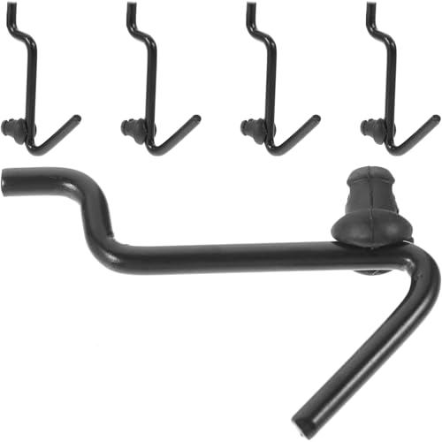 Mikinona 5 Stück Teiliges Pegboard J haken Schwarz für Stecktafel Lochabstand Stabile Aufhängung von Werkzeugen Schmuck Schlüsseln für Werkstatt Garage Einzelhandel von Mikinona