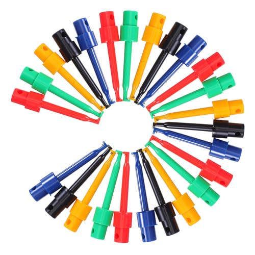 Mikinona 50 Stück Teiliges Multimeter Bunte Mini Prüfhaken für Elektronische Bauteile mit Rundem Haken Schnelle Positionierung Präzise Messklemmen für Labor Feldtests Mikinona 50 Stück Teiliges Multimeter Bunte Mini Prüfhaken für Elektronische Bauteile mit Rundem Haken Schnelle Positionierung Präzise Messklemmen für Labor Feldtests von Mikinona