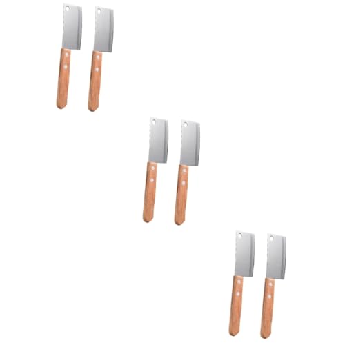 Mikinona 6 Stk Buttermesser Käseschneider Für Die Küche Käseschneidemesser Mini Hackmesser Gemüsehobel Küchenmesser Haushaltsschneider Karotten-kartoffelschneider Rostfreier Stahl Silver von Mikinona