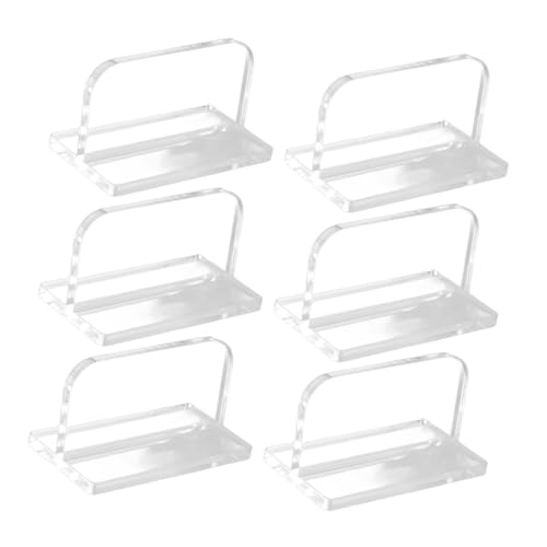 Mikinona 6 Stück Aquarium Deckelgriff Selbstklebende Handgriffe für Fischbehälter Transparente und Robuste Abdeckungshandles Installieren für Aquarien und Fischteiche von Mikinona