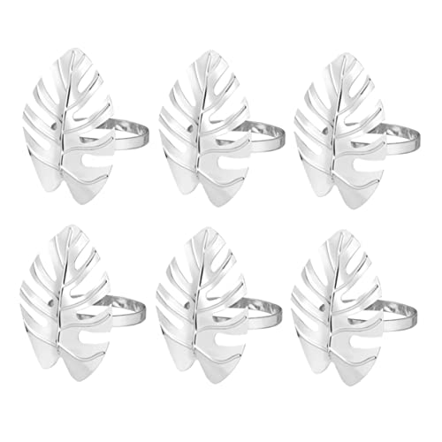 Mikinona Serviettenset 6-teilig Silberlegierung Für Hawaii-hochzeitsbankett Dinnerparty Stilvoller Und Eleganter Serviettenhalter von Mikinona