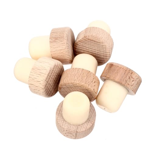Mikinona Weinflaschenverschluss-set Aus Holz 6-teilig Flaschenverschlüsse Wiederverwendbares Dichtungsmittel Für Rot- Und Weißwein Mikinona Weinflaschenverschluss-set Aus Holz 6-teilig Flaschenverschlüsse Wiederverwendbares Dichtungsmittel Für Rot- Und Weißwein von Mikinona