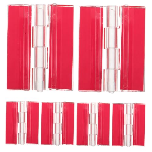 Mikinona 6 Stück Selbstklebende Acrylscharniere Transparent Abnehmbare Klappscharniere für DIY Boxen Vitrinen Schmuckkästen Möbel Einfache Montage Vielseitig Einsetzbar von Mikinona