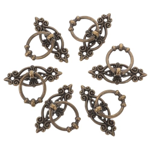 Mikinona 6 Stück Vintage Schubladengriffe Teiliges aus Zinklegierung Klassische Möbelgriffe für Nachttische Schränke und Kommoden Einfache Installation Elegantes Design von Mikinona