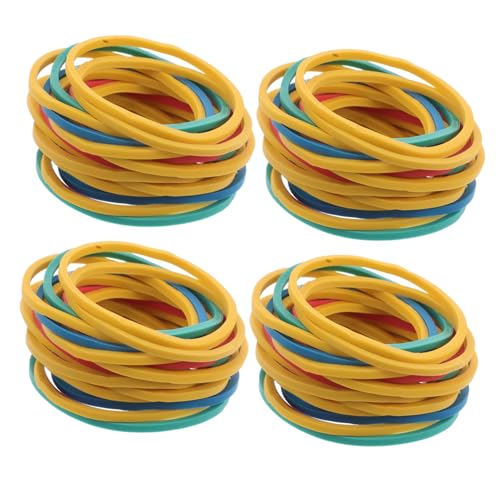 Mikinona 60 Stück Bunte Gummibänder Elastische Dehnbare Gummiringe für Geoboards Wiederverwendbare Robuste Gummibänder Leuchtenden Farben für Büro Schule und Zuhause von Mikinona