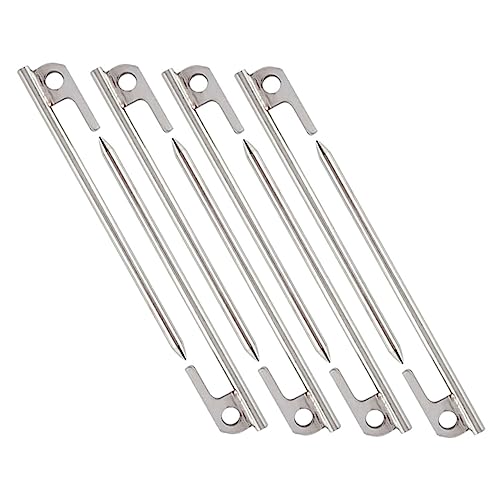 Mikinona 8 Stück Stahl Zeltheringe Rostfreier für Zelte Pavillons und Camping und Langlebig für Outdoor Aktivitäten von Mikinona