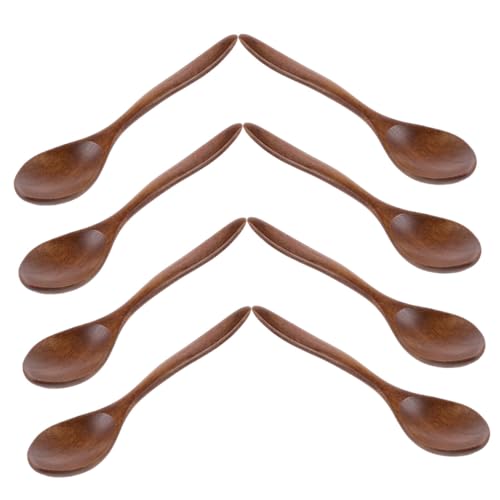 Mikinona 8stücke Holz Honiglöffel Wiederverwendbare Suppenlöffel Aus Holz Für Dessertlöffel Küchenlöffel Mit Natur Holzgriff Für Honigrührer Und Salatlöffel von Mikinona