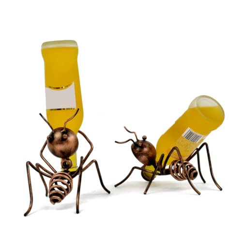 Mikinona Ant-förmiger Rotweinregal Cocktailhalter Bronze Weinstand Für Stilvolle Getränkepräsentation Für Bar Küche Kreative Innendekoration von Mikinona