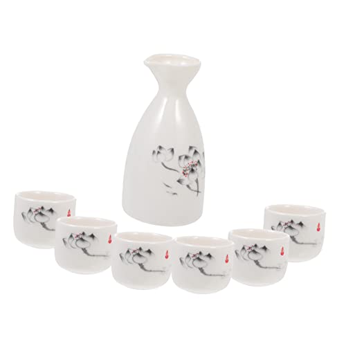 Mikinona Keramik-Sake-kanne Und Tassen-Set Japanisches Design Glatt Für Hotels Und Restaurants von Mikinona