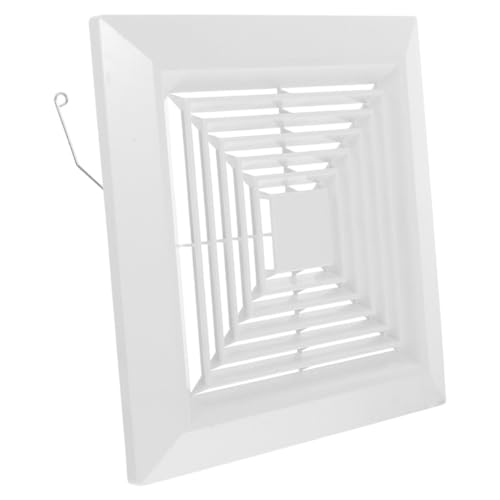 Mikinona Badezimmer Abluftventilator Abdeckung mit Federn Eckiges Ventilationsgitter für Decken Wandmontage Luftumlenker und Ersatzabdeckung für Abluftsysteme Moderne Optik Vielseitig von Mikinona