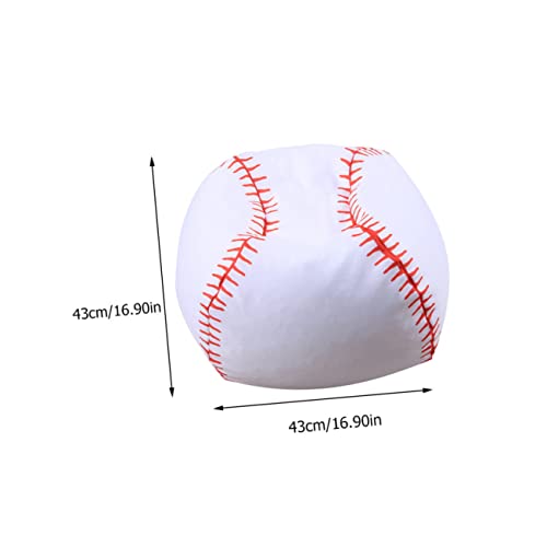 Mikinona Bean Bag Sitzsack Aufbewahrungstasche Baseball Form mit Reißverschluss Kuscheltier Organizer und Sitzsack Hülle Lagerung und Sitzmöbel für Kinderzimmer von Mikinona
