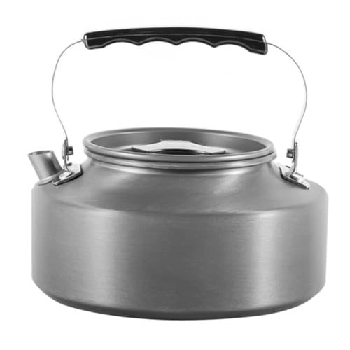 Mikinona 1,1 L Camping Wasserkocher Kanne für Draußen Tragbarer Outdoorkessel mit Ergonomischem Griff für Wanderungen und Camping von Mikinona