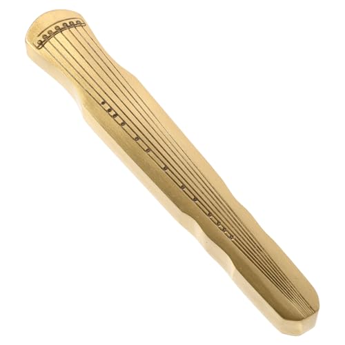 Mikinona Chinesischer Kalligraphie Papierbeschwerer aus Messing mit Guqin-design Vintage Schreibunterlage für Papiere Halter Stabiles Gewicht für Büro und Kalligraphie Dekorativer von Mikinona