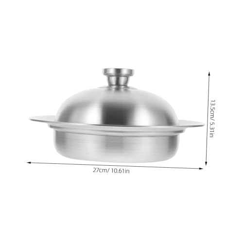 Mikinona Dampfgarer mit Deckel Langlebiger Sicherer Küchen Dämpfeinsatz für Gedämpfte Speisen Wie Fisch Brötchen Vielseitig Einsetzbar Hitzebeständig Geeignet für Induktionsherde von Mikinona