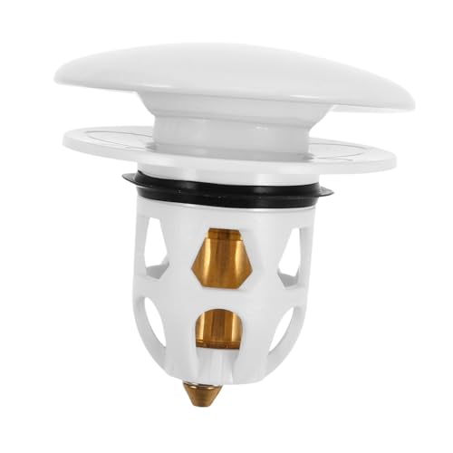 Mikinona Drainer Stopper für Waschbecken Effizienter Abflussfilter mit Einfachem Druckdesign Keramik Universeller Haarfänger für Badewanne und Spüle von Mikinona