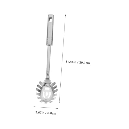 Mikinona Edelstahl Nudellöffel mit Ergonomischem Griff Hitzebeständig Einzigartiges Design Sichere Glatte Oberfläche als Spaghettilöffel und Nudelzange für Pasta und Spaghetti Mikinona Edelstahl Nudellöffel mit Ergonomischem Griff Hitzebeständig Einzigartiges Design Sichere Glatte Oberfläche als Spaghettilöffel und Nudelzange für Pasta und Spaghetti von Mikinona