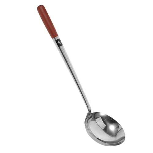 Mikinona Edelstahl Wok-löffel mit Langem Griff Ergonomisch für Rühren und Servieren Vielseitiger Kochlöffel für Suppen Saucen und Pfannengerichte Robust und Spülmaschinenfest Küchenhelfer von Mikinona