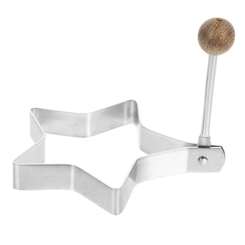 Mikinona Eier Ring Sternform Antihaft Pfannkuchen Form für Spiegeleier und Muffins Hochtemperaturbeständig das Küchenzubehör von Mikinona