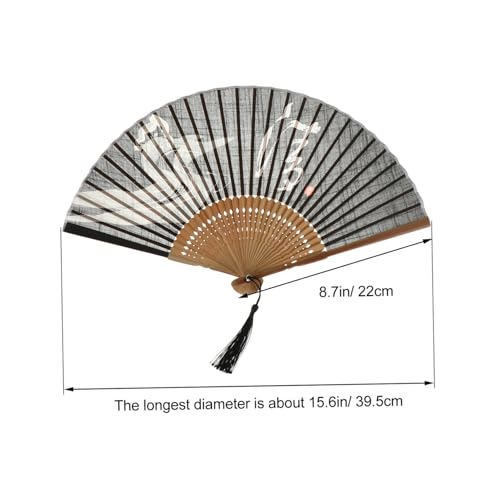 Mikinona Faltbarer Handfächer Japanischer Stil Vintage Bambus Fächer Eleganter Klappbarer Handventilator Für Damen Herren Outdoor Sommer Zubehör von Mikinona