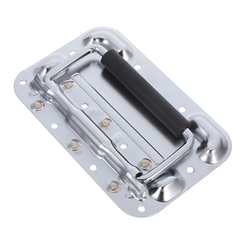 Mikinona Federklappgriff für Werkzeugkasten Metallgriff für Schrank Schubladentüren Verchromter Oberflächenmontierter Tragegriff Einfache Installation Langlebig und Vielseitig für Möbel von Mikinona