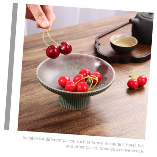 Mikinona Fußed Snackteller aus Keramik Mehrstöckiges Serviertablett für Obst Süßigkeiten und Desserts Polierte Glatte Oberfläche Dekoratives Multifunktionales Serviergeschirr für Tisch und Mikinona Fußed Snackteller aus Keramik Mehrstöckiges Serviertablett für Obst Süßigkeiten und Desserts Polierte Glatte Oberfläche Dekoratives Multifunktionales Serviergeschirr für Tisch und von Mikinona
