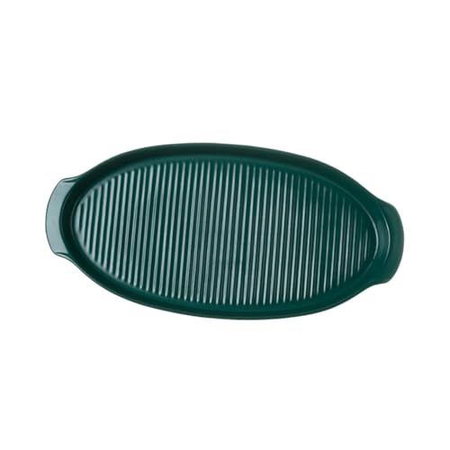 Mikinona Keramik Backform Oval mit Zwei Griffen Mikrowellengeeignet Hitzebeständig Glatte Oberfläche Retro Design Kleine Grüne Servierplatte für Küche und Ofen Mikinona Keramik Backform Oval mit Zwei Griffen Mikrowellengeeignet Hitzebeständig Glatte Oberfläche Retro Design Kleine Grüne Servierplatte für Küche und Ofen von Mikinona