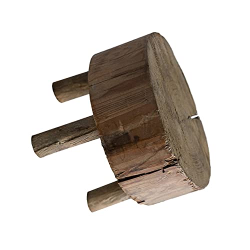 Mikinona Kleiner Massiver Holz Hocker Fotorequisiten Miniatur Retro Stuhl für Wohnzimmerdekoration und Künstlerische Fotoaufnahmen Robustes Design Verarbeitung Langlebig Atmosphärisch von Mikinona