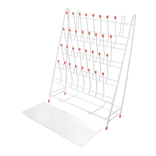 Mikinona Labor Trockengestell mit Fächern Robustes Abtropfgestell für Reagenzgläser Platzsparend und Einfach zu Reinigen für Laboranwendungen von Mikinona