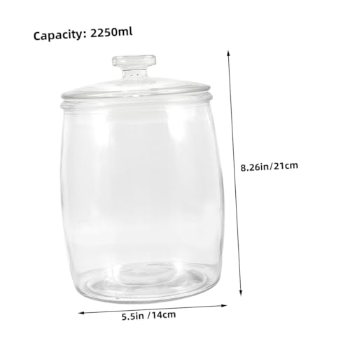 Mikinona Luftdichter Glas aufbewahrungsglas mit Deckel Dickwandiges Einmachglas für Chinesische Pickles und Kekse Transparentes Vorratsglas für Küche und Haushalt von Mikinona