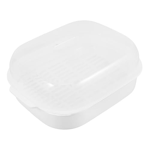Mikinona Mikrowellen Dampfgarer aus Lebensmittelechtem Kunststoff Transparenter Großer Dampfgarer mit Deckel Mikrowellengeeignet Dampfeinsatz zum Gesunden Garen von Gemüse und Fisch Mikinona Mikrowellen Dampfgarer aus Lebensmittelechtem Kunststoff Transparenter Großer Dampfgarer mit Deckel Mikrowellengeeignet Dampfeinsatz zum Gesunden Garen von Gemüse und Fisch von Mikinona