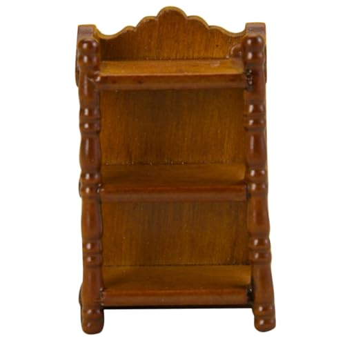 Mikinona Miniatur Regal aus Holz Miniatur Möbel Multifunktionales Mini Bücherregal für Puppenhaus Kleines Aufbewahrungsregal für Mini Dekoration und Mikro Landschaft von Mikinona