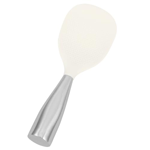 Mikinona Nonstick Reislöffel mit Silikonbeschichtetem Kopf und Edelstahlgriff Praktischer Küchenhelfer Stehend Leicht zu Reinigen für Klebrigen Reis und Reisportionierung Mikinona Nonstick Reislöffel mit Silikonbeschichtetem Kopf und Edelstahlgriff Praktischer Küchenhelfer Stehend Leicht zu Reinigen für Klebrigen Reis und Reisportionierung von Mikinona