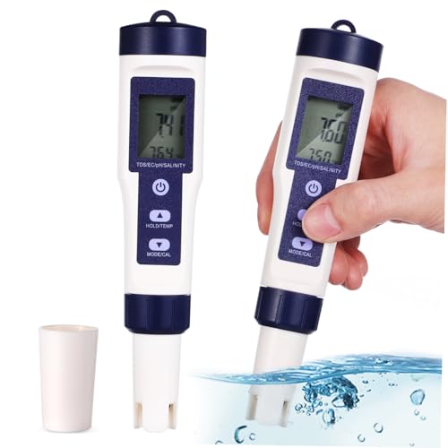 Mikinona Pool Wassertester Ph und Salzgehalt Messgerät Tragbarer Wassertester für Trinkwasser Aquarium und Poolanwendungen Hochpräzise Wasseranalyse von Mikinona
