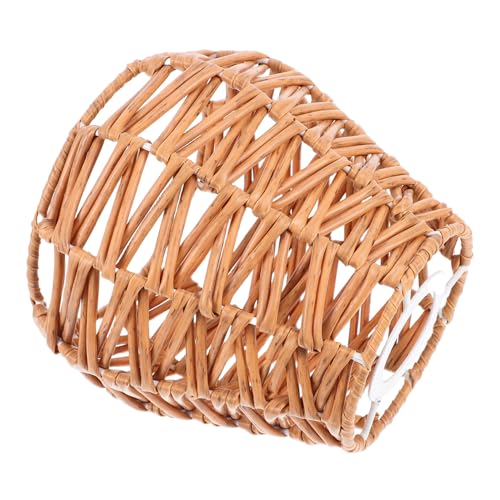 Mikinona Rattan Lampenschirm Geflochtene Pendelleuchte Deckenleuchte Robust Für Esszimmer Und Gästehaus Rustikale Hängeleuchte Für Warme Beleuchtung Und Langlebige Nutzung von Mikinona