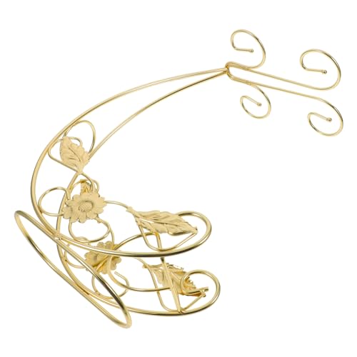 Mikinona Retro Weinregal Glashalter Hängendes Stielglas Display Platzsparend Langlebig Eleganter Weinglashalter für Zuhause und Bar Goldfarben von Mikinona