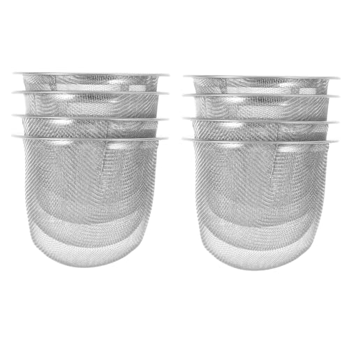 Mikinona 8stücke Edelstahl-teesieb Für Losen Tee Herausnehmbare Teefilter Feinmaschiges Sieb Für Teekanne Ersatz-metallfilter von Mikinona
