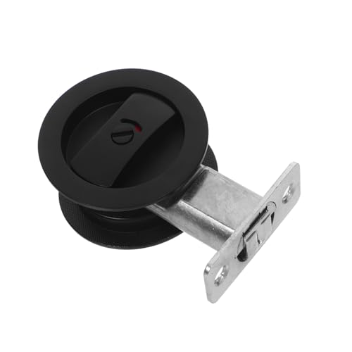 Mikinona Schiebetür Anzeigeschloss Versenkter Schrankgriff Unsichtbarer Push Pull Türgriff Scheunentorgriff Türschloss Türsicherheitsschloss Unsichtbare Schranktürgriffe Schwarze von Mikinona