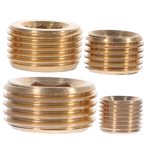 Mikinona Teiliges Messing Rohrfitting Endstopfen Sprinkler Kupfer Adapter bis Npt Hex Sechskant Stecker Langlebig Dichtungsfest Vielseitig für Wasseranschlüsse Mikinona Teiliges Messing Rohrfitting Endstopfen Sprinkler Kupfer Adapter bis Npt Hex Sechskant Stecker Langlebig Dichtungsfest Vielseitig für Wasseranschlüsse von Mikinona