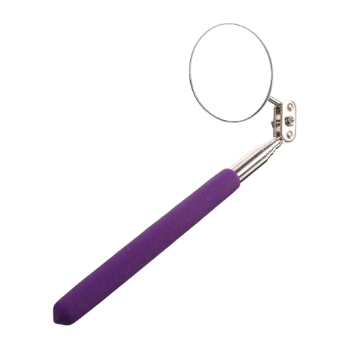 Mikinona Teleskop Inspektionsspiegel mit Drehbarem Griff Klappbarer Runder Spiegel Ausziehbar für Fahrzeug Schweißwerkstatt Hochauflösende Reflektionsfläche zur Präzisen Kfz inspektion von Mikinona