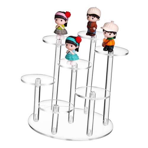 Mikinona Transparenter Display Riser mit Stabiler Präsentationsständer aus Klarem Moderner Anzeige Ständer für Schmuck Sammlerstücke und Dekoration Einfach Montierbar von Mikinona