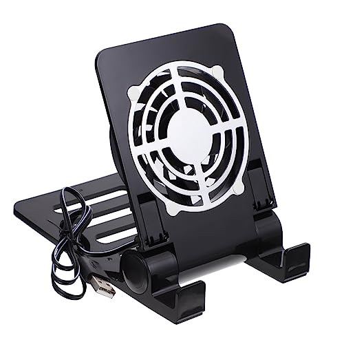 Mikinona USB Cooler und Verstellbare Halterung für und Smartphones Faltbarer Leiser Tischventilator aus Aluminium und Abs Kompatibel mit Tablets Tragbar und Rutschfest für Gaming und Arbeit von Mikinona