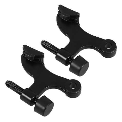 Mikinona Verstärkter Türbandschoner aus Zinklegierung Verstellbarer Türstopper mit Rostschutzbeschichtung Stabile K bügel halterung für Schranktüren und Haustüren Geeignet Dunkles Design von Mikinona