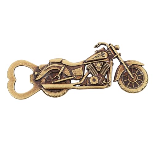 Mikinona Vintage Flaschenöffner aus Zinklegierung Robuster Leichter Motorrad Bieröffner Handlicher Kapselheber für Outdoor Partys und Reisen Dekorativer Kompakter Bierflaschenverschluss von Mikinona