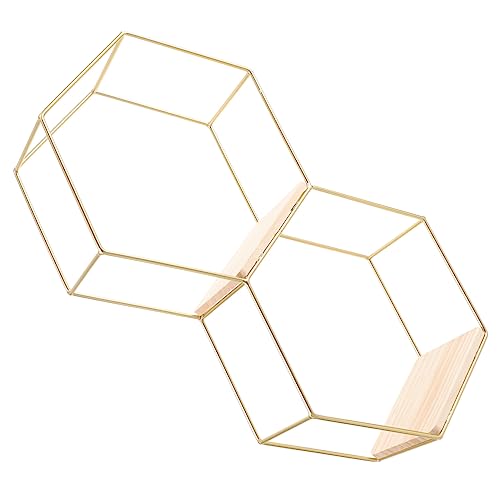 Mikinona Sechseck Schweberegal Wandregal aus Metall Design zur Wandmontage für Wohnzimmer und Schlafzimmer Hohe Tragfähigkeit Stilvolle Wanddekoration Mikinona Sechseck Schweberegal Wandregal aus Metall Design zur Wandmontage für Wohnzimmer und Schlafzimmer Hohe Tragfähigkeit Stilvolle Wanddekoration von Mikinona