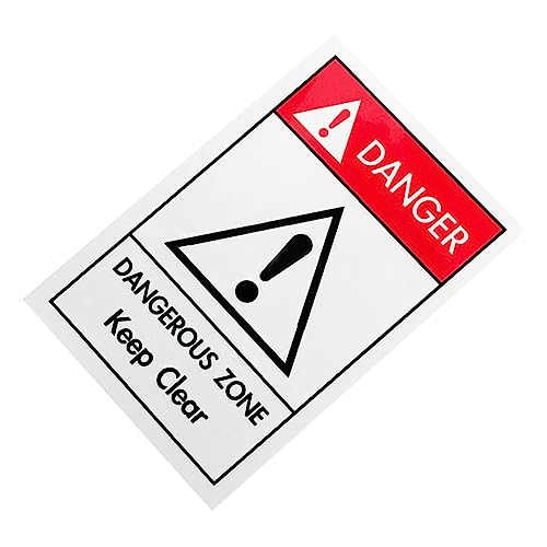 Mikinona Warnschild Gefährliche Zone Selbstklebend Warnaufkleber Maschinen Sicherheitszeichen Warnhinweis Gefahrenbereich von Mikinona