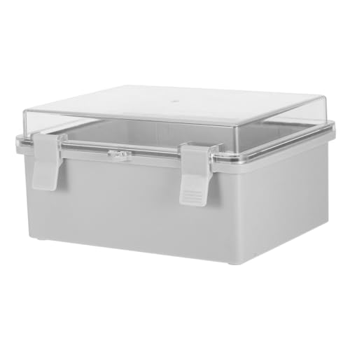 Mikinona Wasserdichte Elektrische Verteilerdose Kunststoffgehäuse Staubdicht für Außenbereich mit Montageplatten und Klappdeckel als Anschlusskasten und Instrumentengehäuse von Mikinona