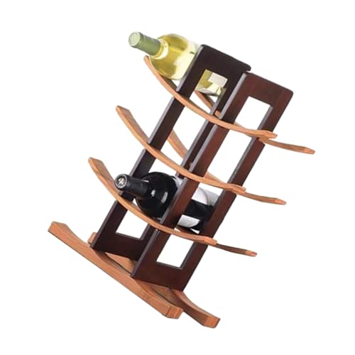 Mikinona Flaschenregalhalter Aus Holz Weinregalständer Rotwein-Display Kaffeefarben- Mikinona Flaschenregalhalter Aus Holz Weinregalständer Rotwein-Display Kaffeefarben- von Mikinona
