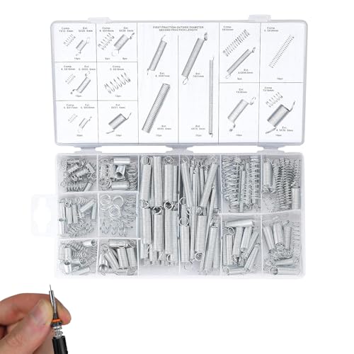 200 Stück Feder Sortiment Set Kit,Druckfeder Set,Verschiedene Zugfedern,Elastizität Druckfeder,Schwingfedern,Edelstahl Druckfedern und Stahlfeder,für Werkzeuge & Geräte,Handwerkzeuge,Automotive 200 Stück Feder Sortiment Set Kit,Druckfeder Set,Verschiedene Zugfedern,Elastizität Druckfeder,Schwingfedern,Edelstahl Druckfedern und Stahlfeder,für Werkzeuge & Geräte,Handwerkzeuge,Automotive von Mikiuly